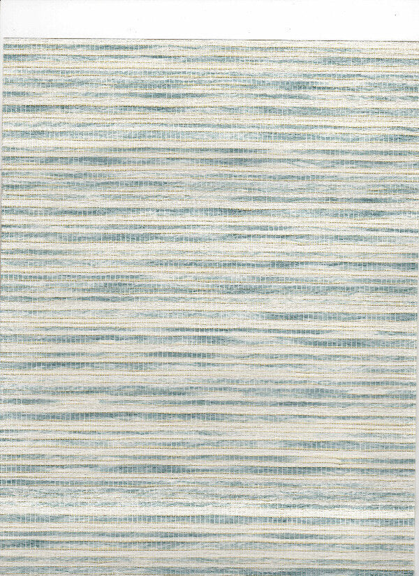 Blue White Grasscloth Wallcovering | Fentucci