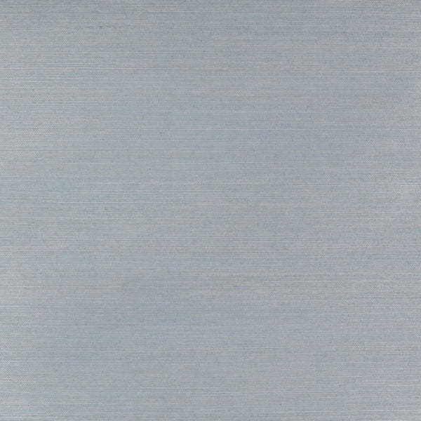 Alba White On Blue Grasscloth Wallcovering | Fentucci