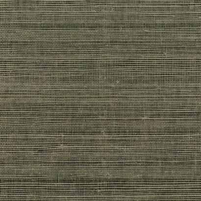 Cesena Black And Cream Grasscloth Wallcovering | Fentucci
