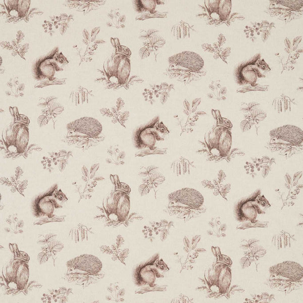 Squirrel & Hedgehog Walnut/Linen | Sanderson