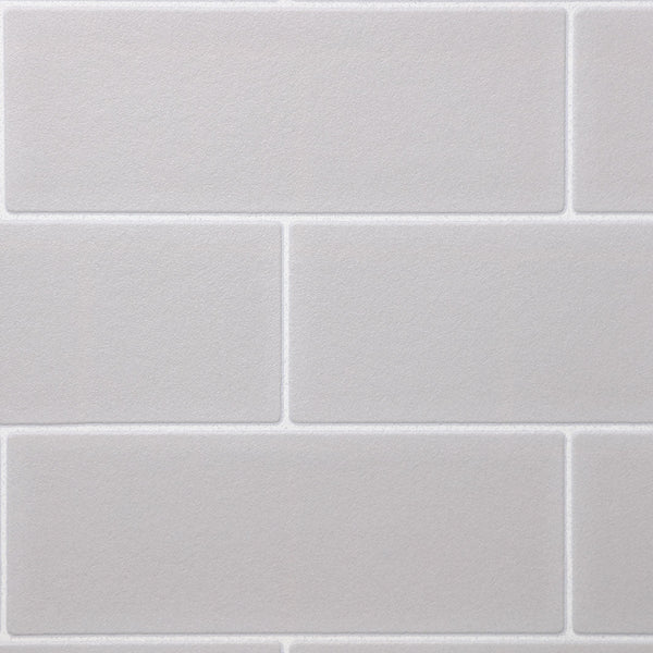 Cream Subway Tile Wallcovering | Phillipe Romano