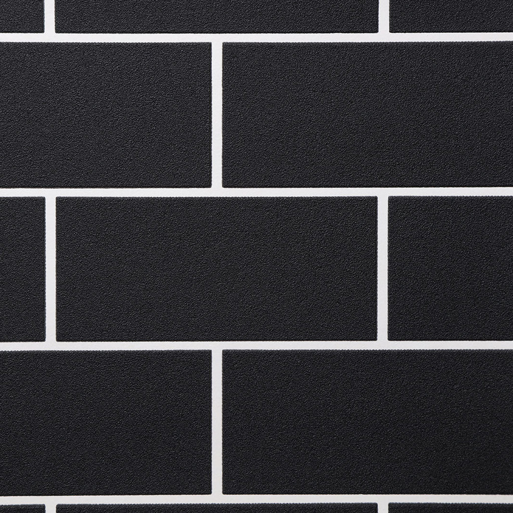 Black Subway Tile Wallcovering | Phillipe Romano
