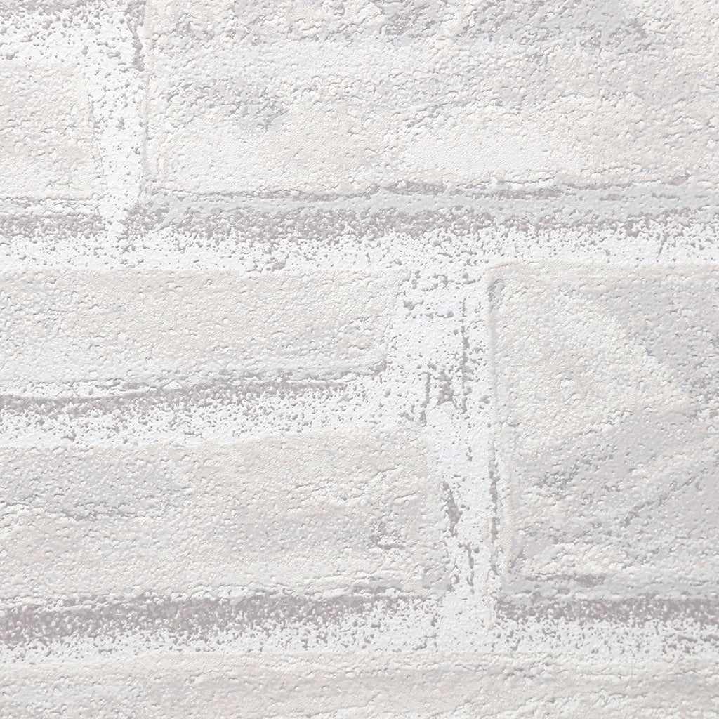 Rustic White Brick Wallcovering | Phillipe Romano