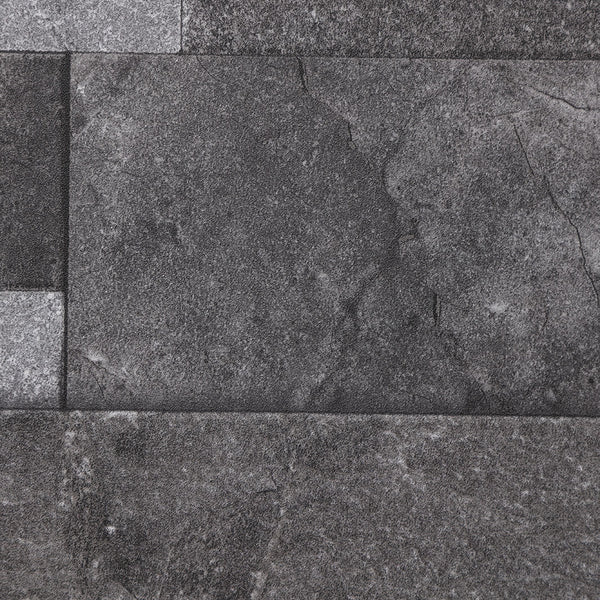 Granite Tile Black Wallcovering | Phillipe Romano