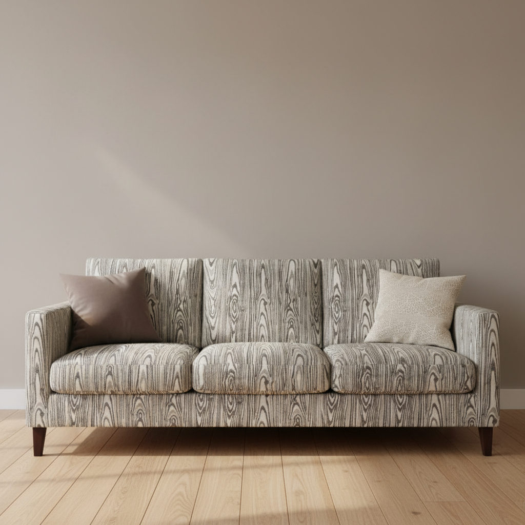 Chesterfield Fog Upholstered Sofa | Architectural Fabrics