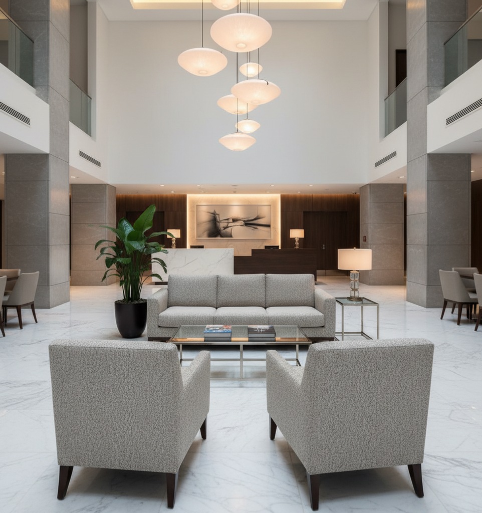 Virginia Beach Coffee Hotel Lobby Setting | Architectural Fabrics