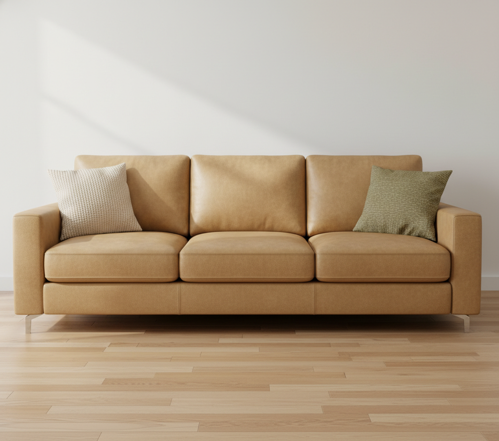 Virginia Beach Tan Upholstered Sofa | Architectural Fabrics