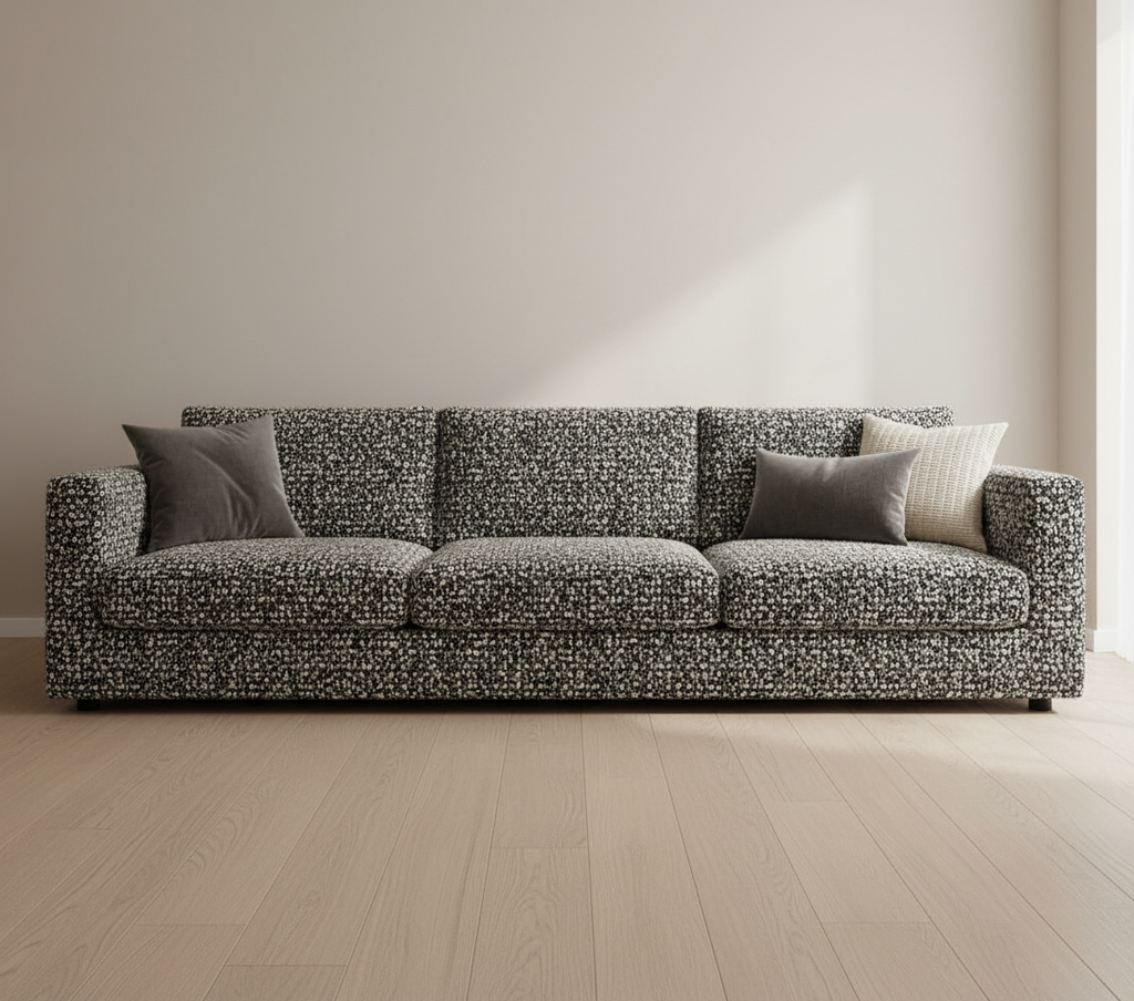 Boydton Greige Upholstered Sofa | Architectural Fabrics