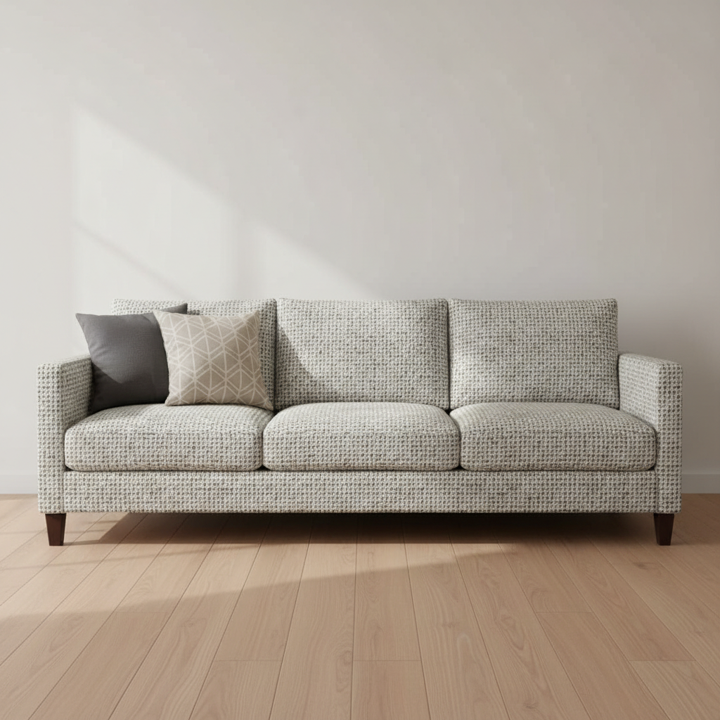 Boydton Light Grey Upholstered Sofa | Architectural Fabrics