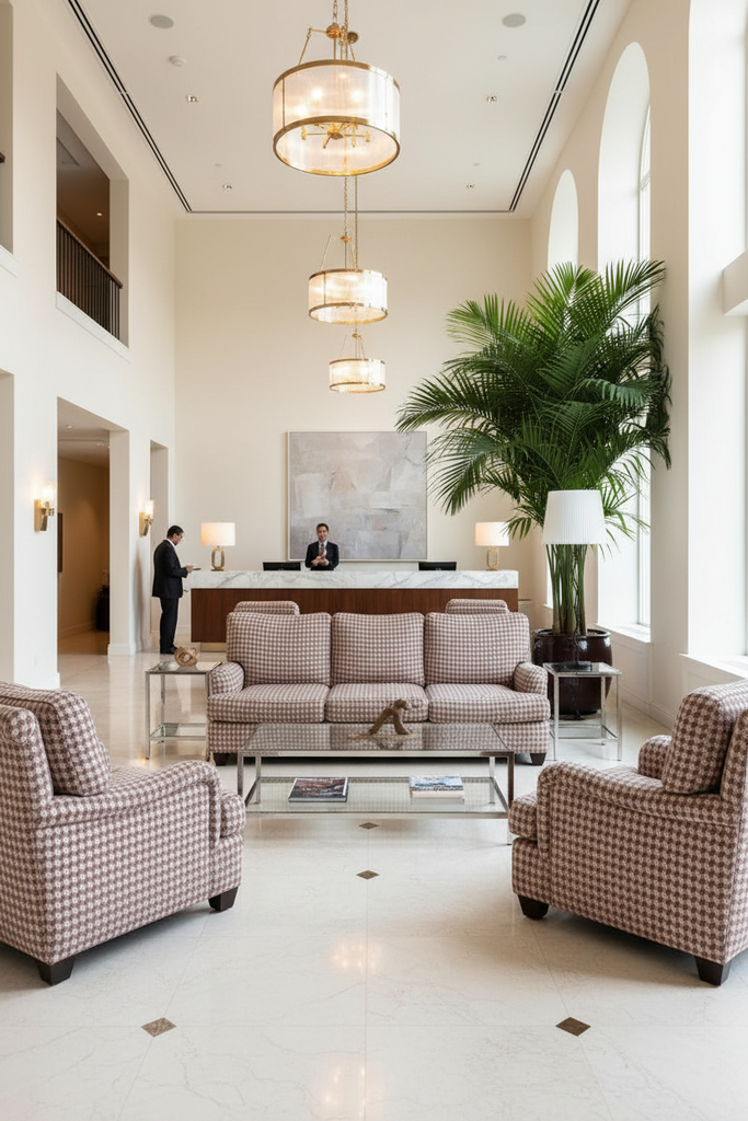 Buena Vista Rose Hotel Lobby Setting | Architectural Fabrics