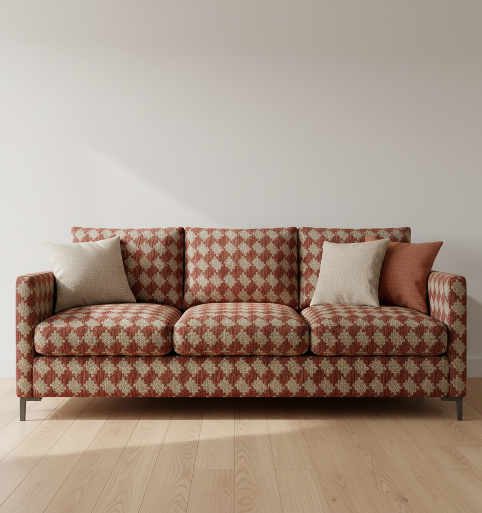 Buena Vista Terracotta Upholstered Sofa | Architectural Fabrics