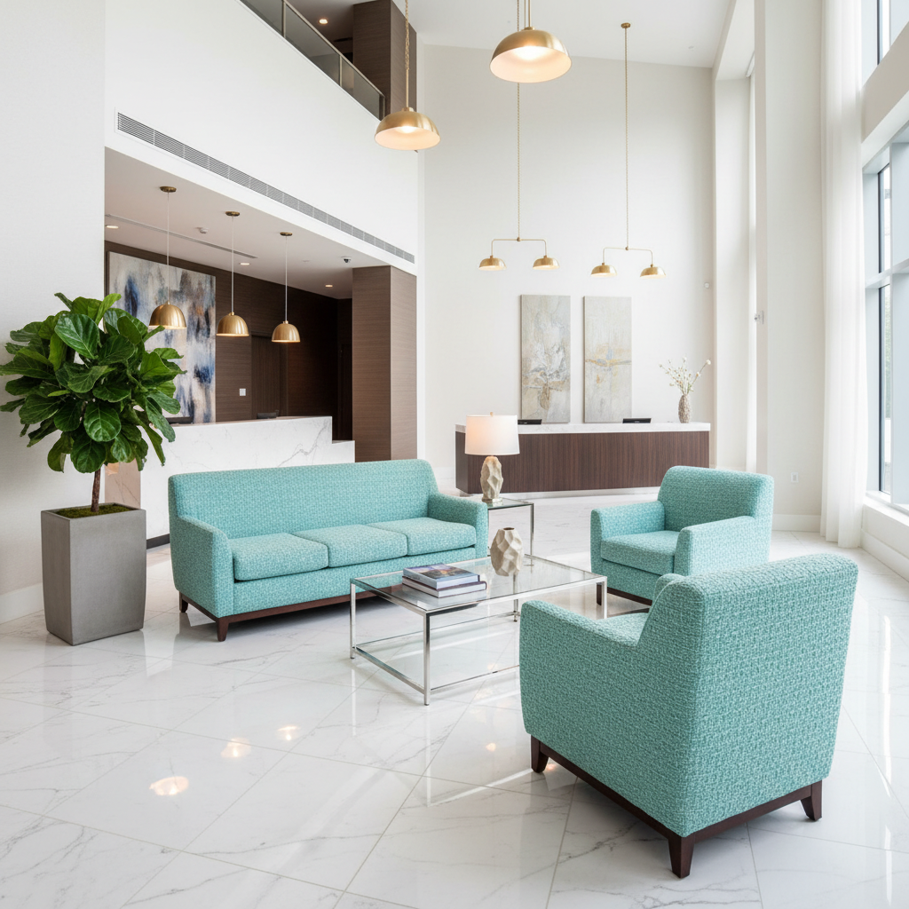 Christiansburg Mist Hotel Lobby Setting | Architectural Fabrics