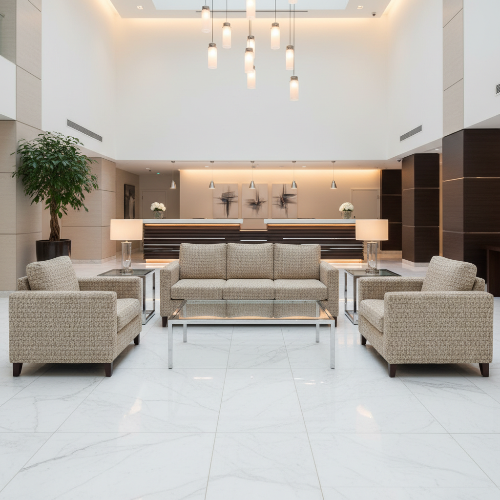 Christiansburg Linen Hotel Lobby Setting | Architectural Fabrics