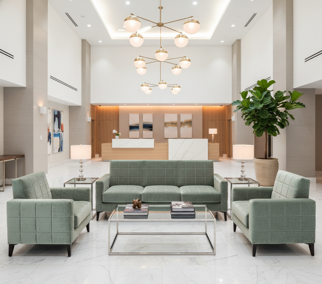 Stanley Iceberg Hotel Lobby Setting | Architectural Fabrics