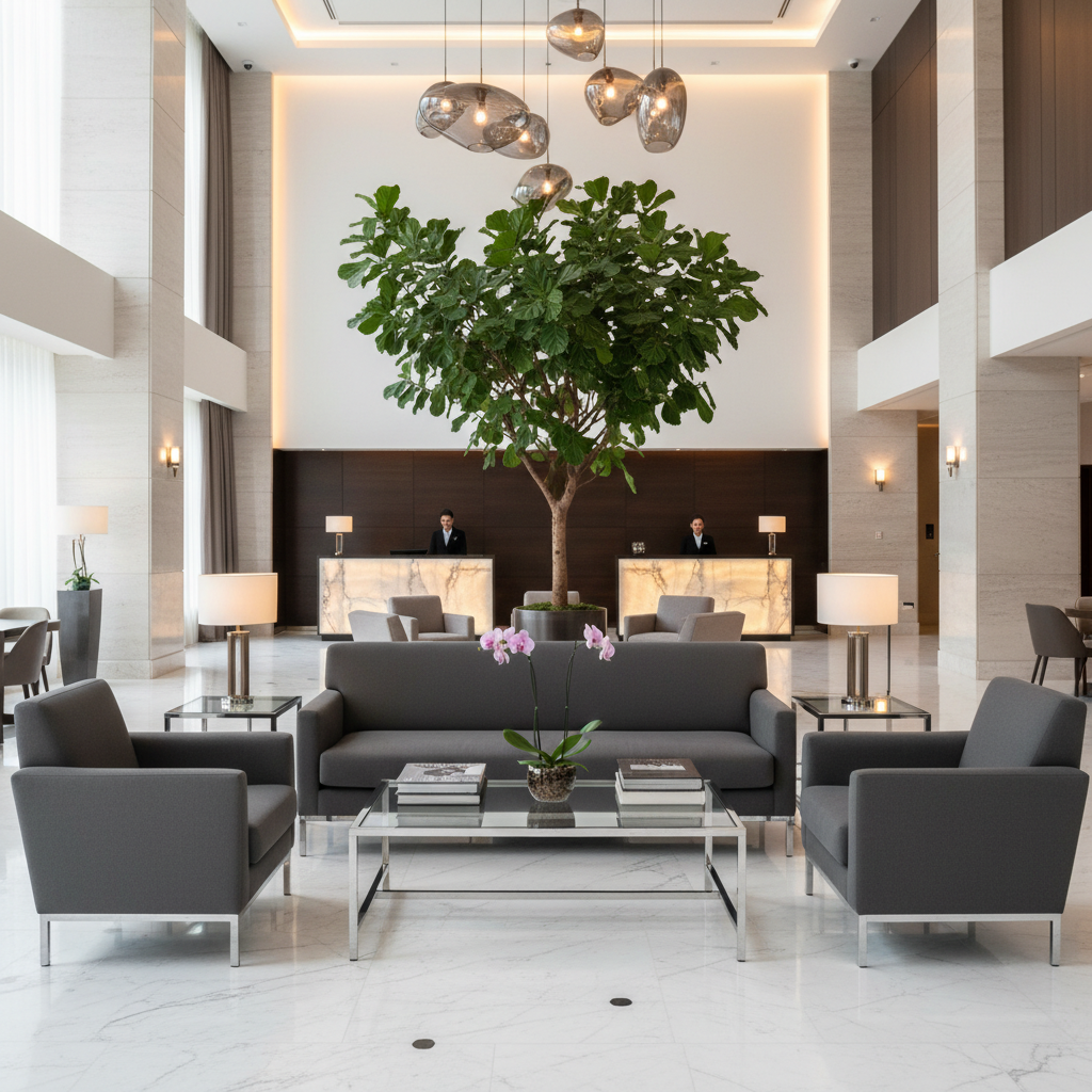 Clarksville Shale Hotel Lobby Setting | Architectural Fabrics