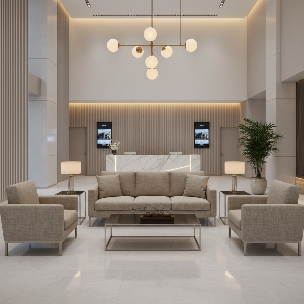 Bridgewater #23 Dawn Hotel Lobby Setting | Architectural Fabrics