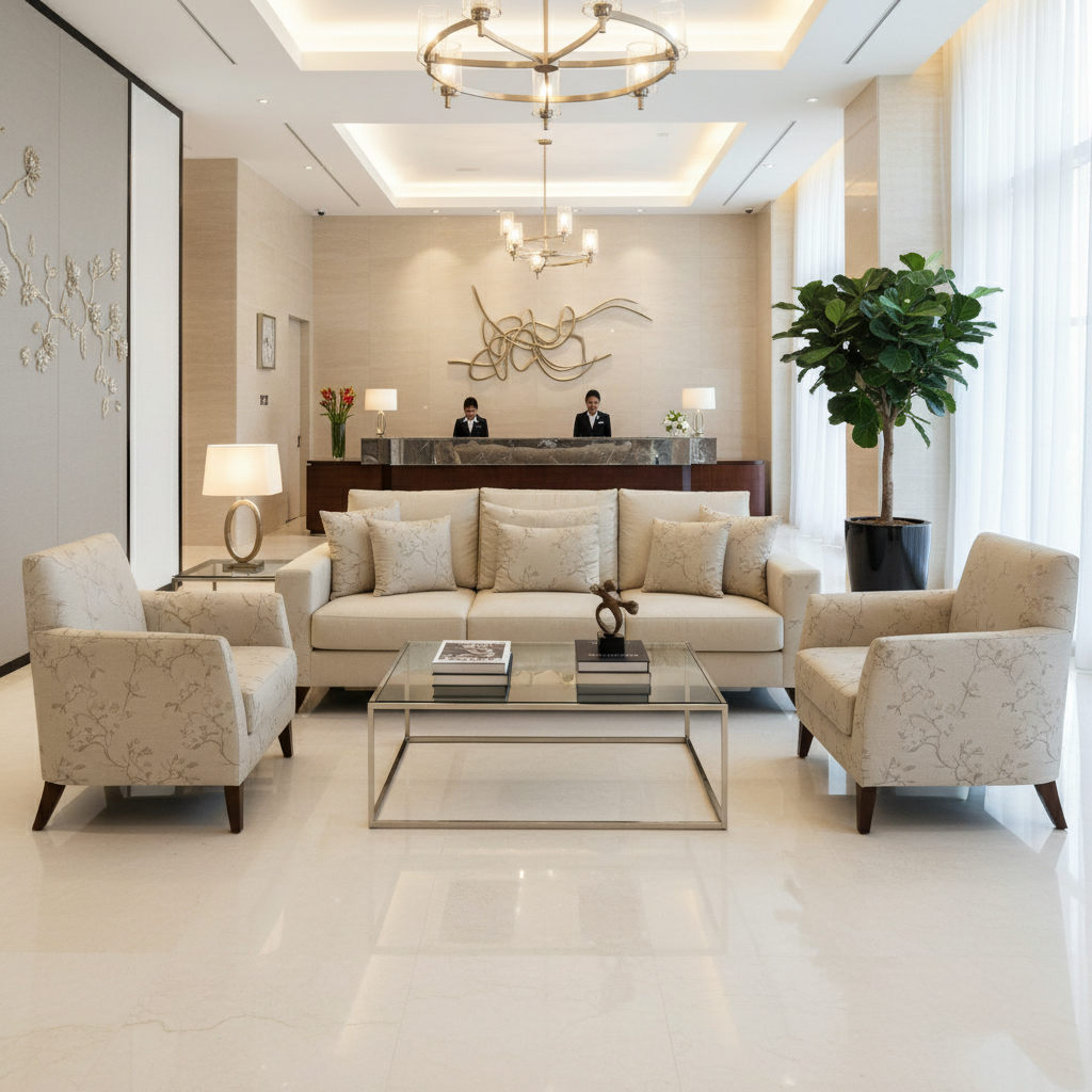 Dale City Blossoms Of Beauty Hotel Lobby Setting | Architectural Fabrics