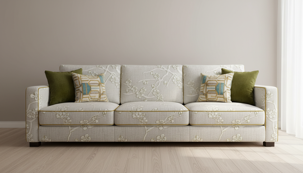 Dale City Dapper Daisy Upholstered Sofa | Architectural Fabrics