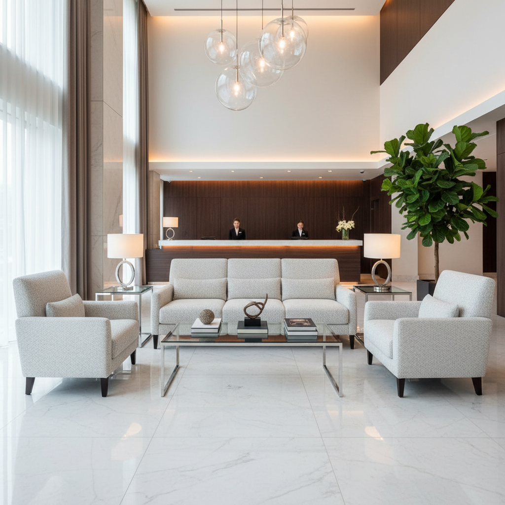 Dale City Divine Desert Hotel Lobby Setting | Architectural Fabrics