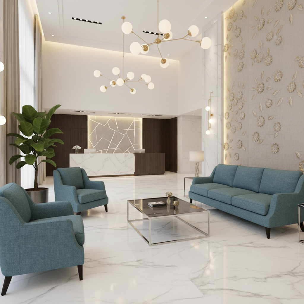 Dale City Nourished Nature Hotel Lobby Setting | Architectural Fabrics