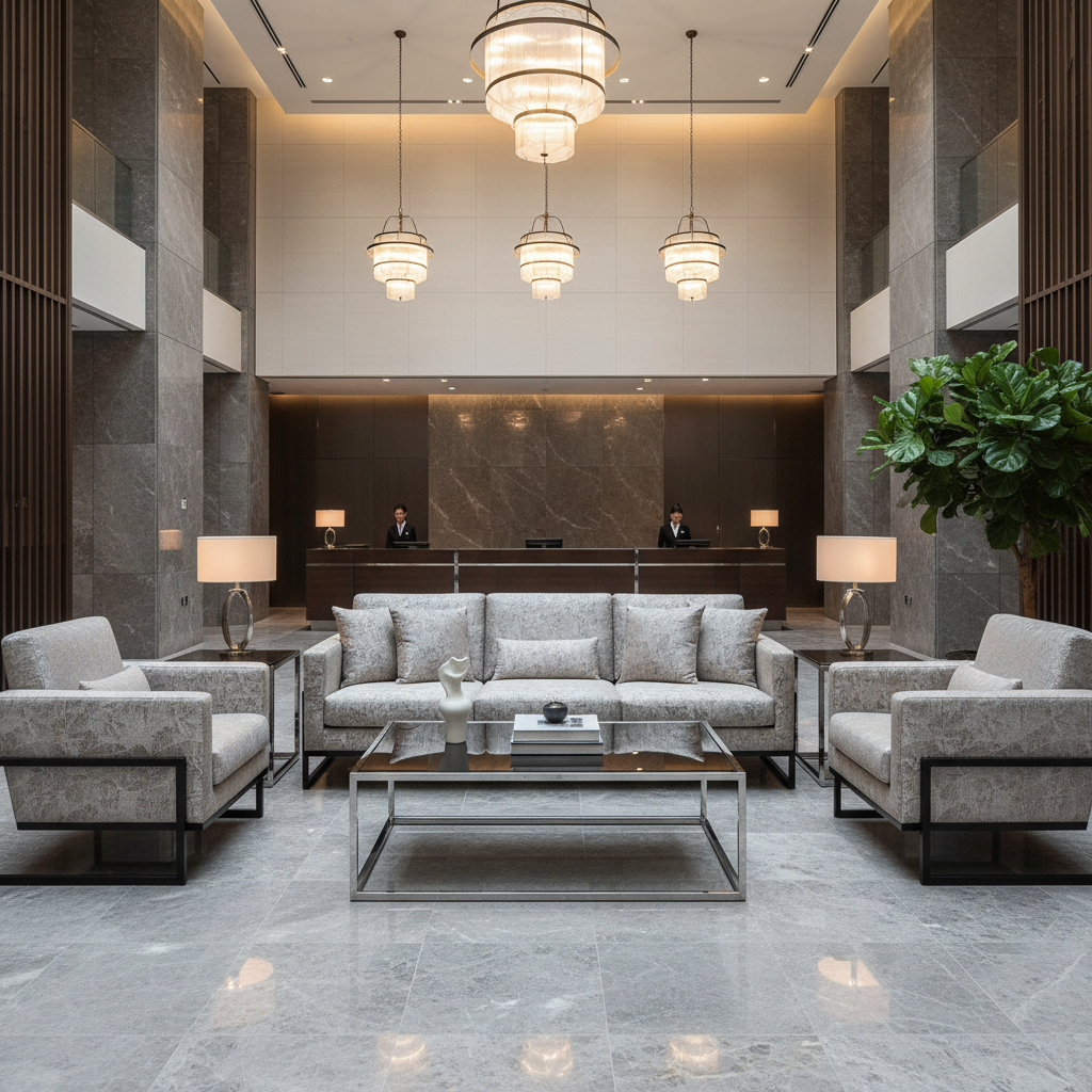 Dale City Passionate Palms Hotel Lobby Setting | Architectural Fabrics