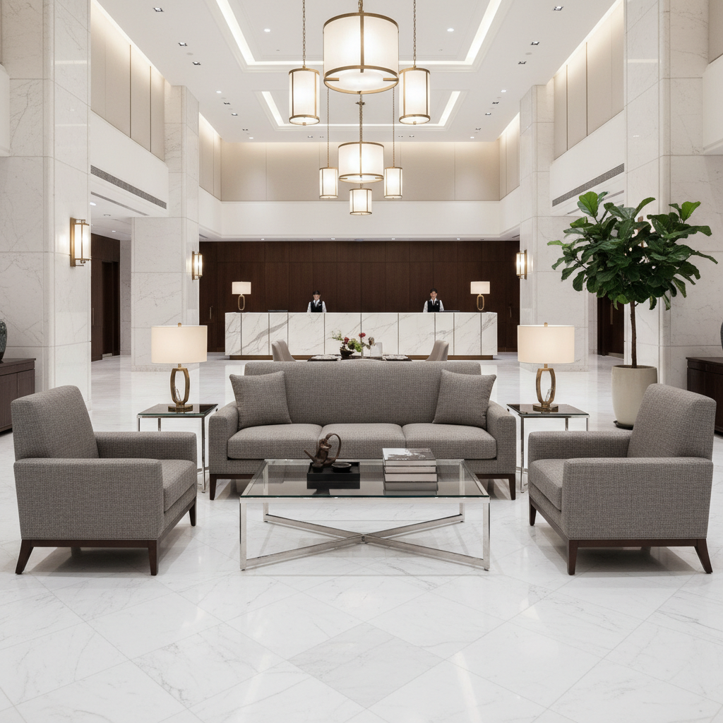 Dale City Peaceful Pagoda Hotel Lobby Setting | Architectural Fabrics