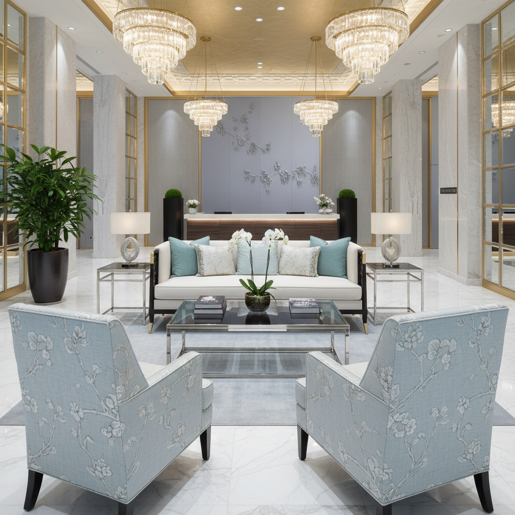 Dale City Scenic Sanctuary Hotel Lobby Setting | Architectural Fabrics