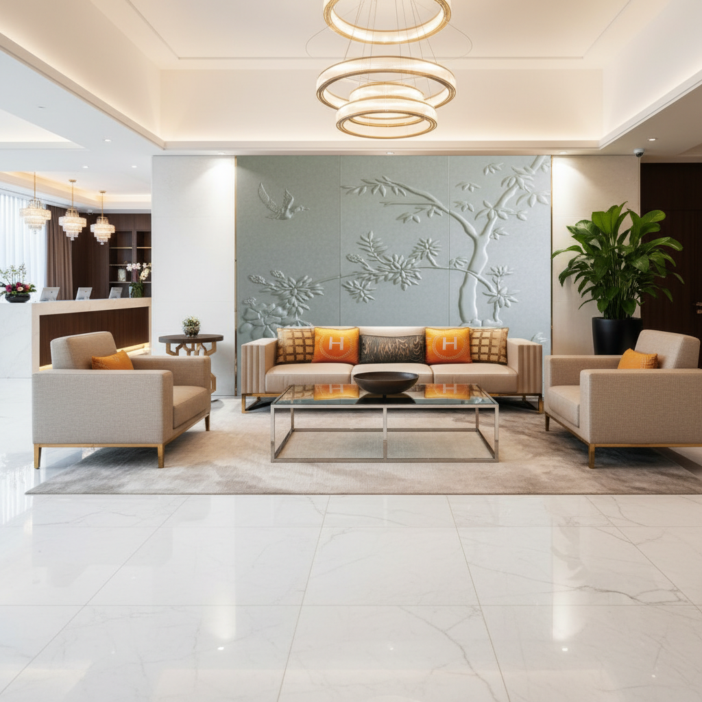 Dale City Soothing Surroundings Hotel Lobby Setting | Architectural Fabrics