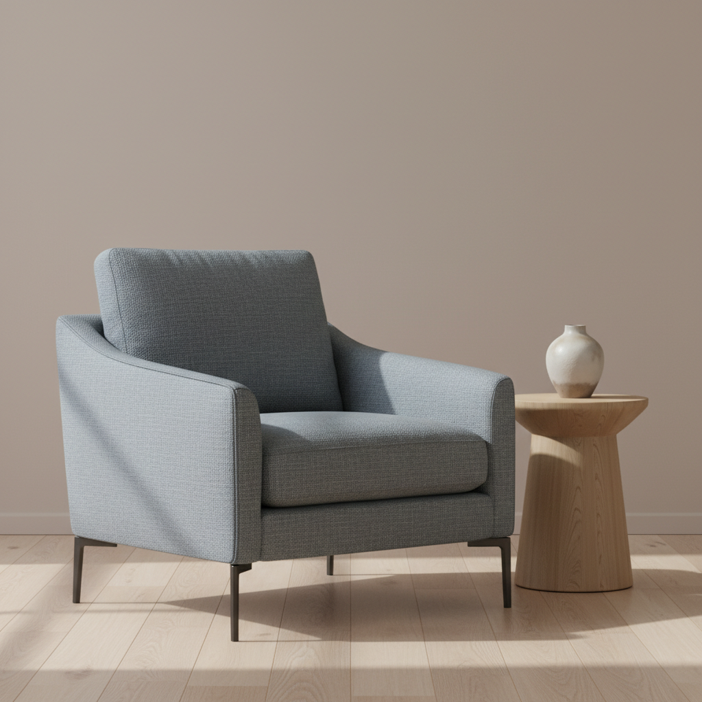 Dale City Valiant Vapor Upholstered Chair | Architectural Fabrics