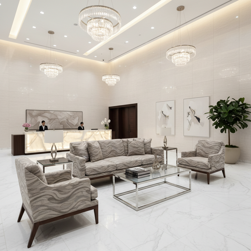 Dale City Valiant Vapor Hotel Lobby Setting | Architectural Fabrics