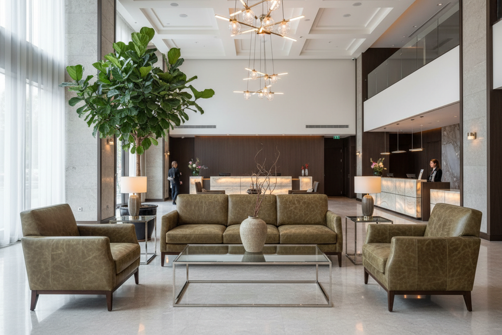 Front Royal Meadow Hotel Lobby Setting | Architectural Fabrics
