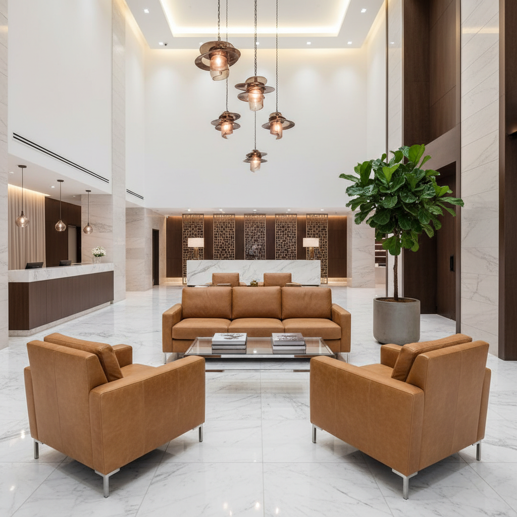 Front Royal Wheat Hotel Lobby Setting | Architectural Fabrics