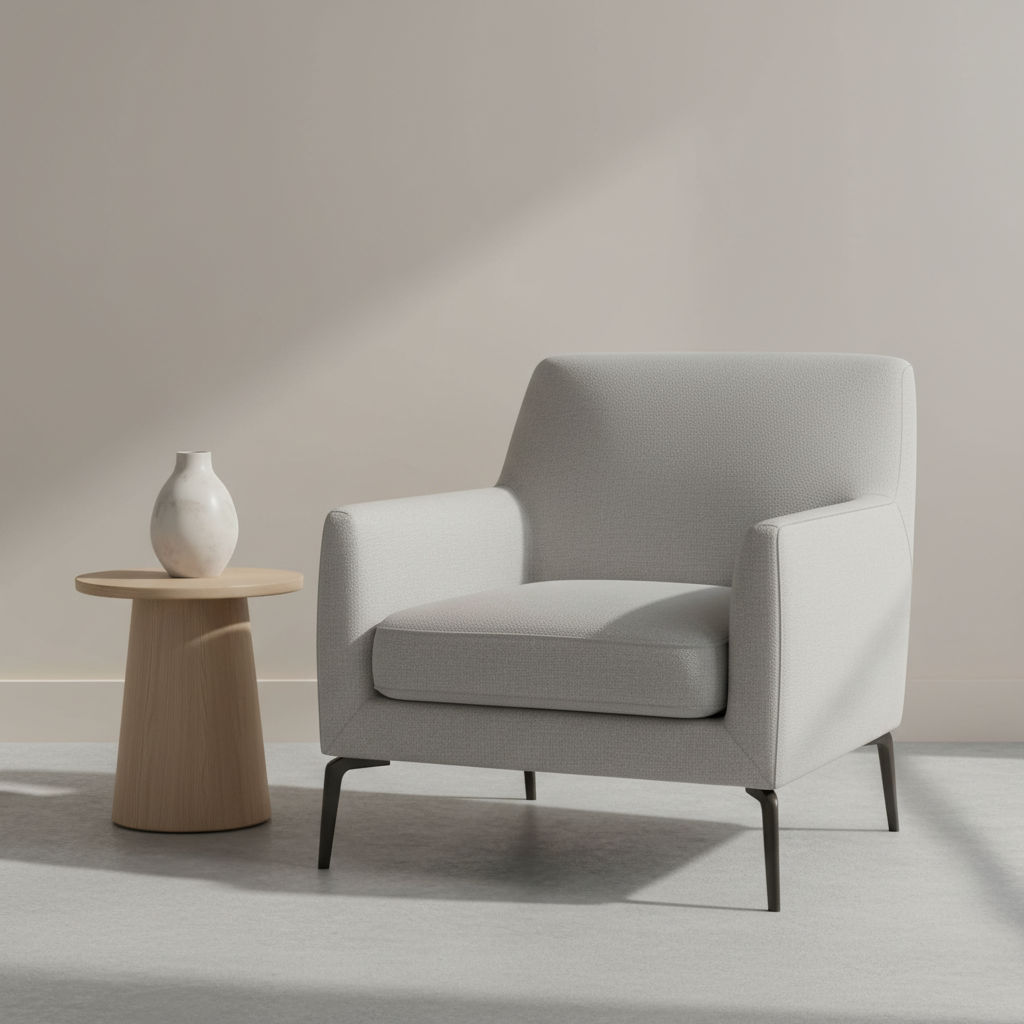 Big Stone Gap Lite Gray Upholstered Chair | Architectural Fabrics