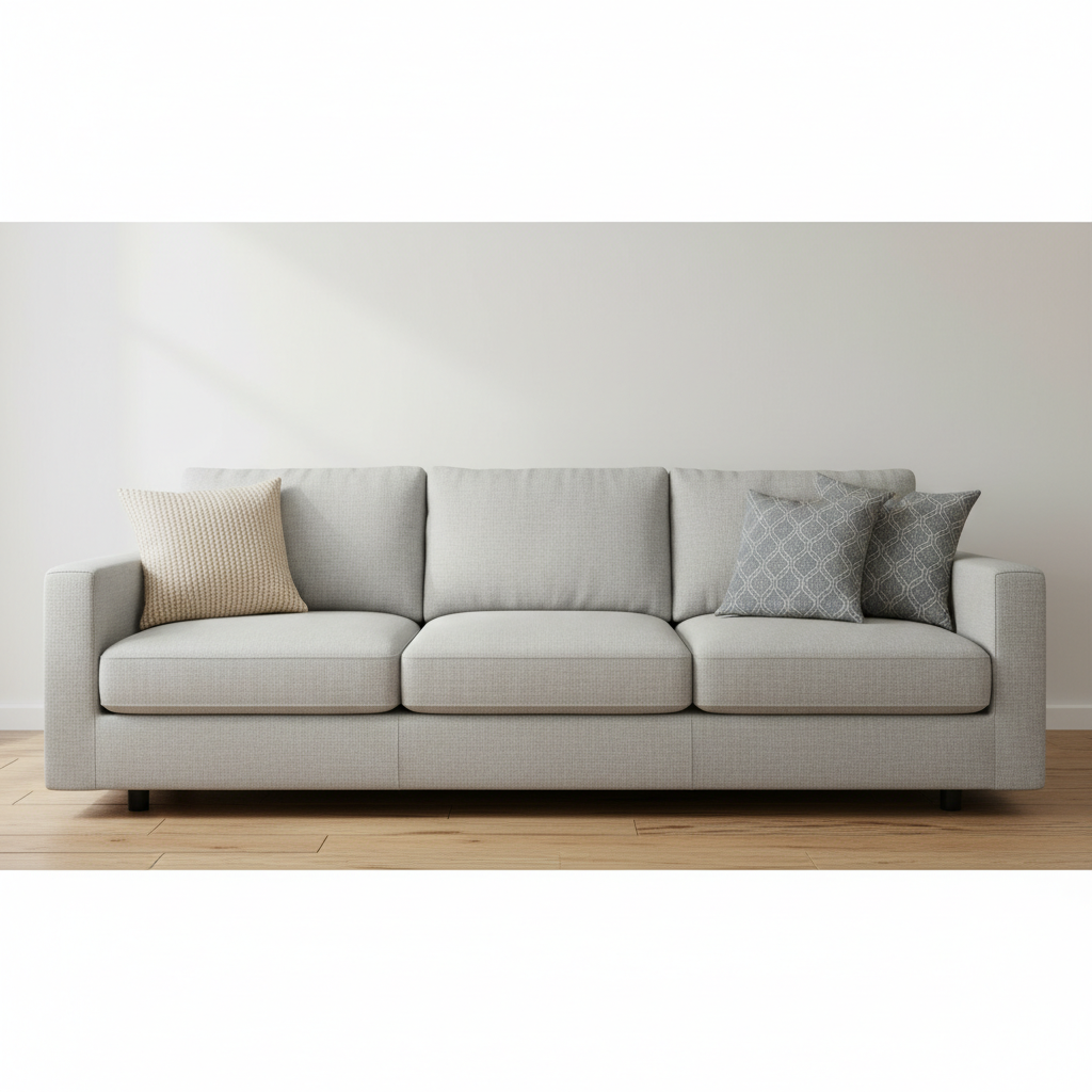 Big Stone Gap Lite Gray Upholstered Sofa | Architectural Fabrics