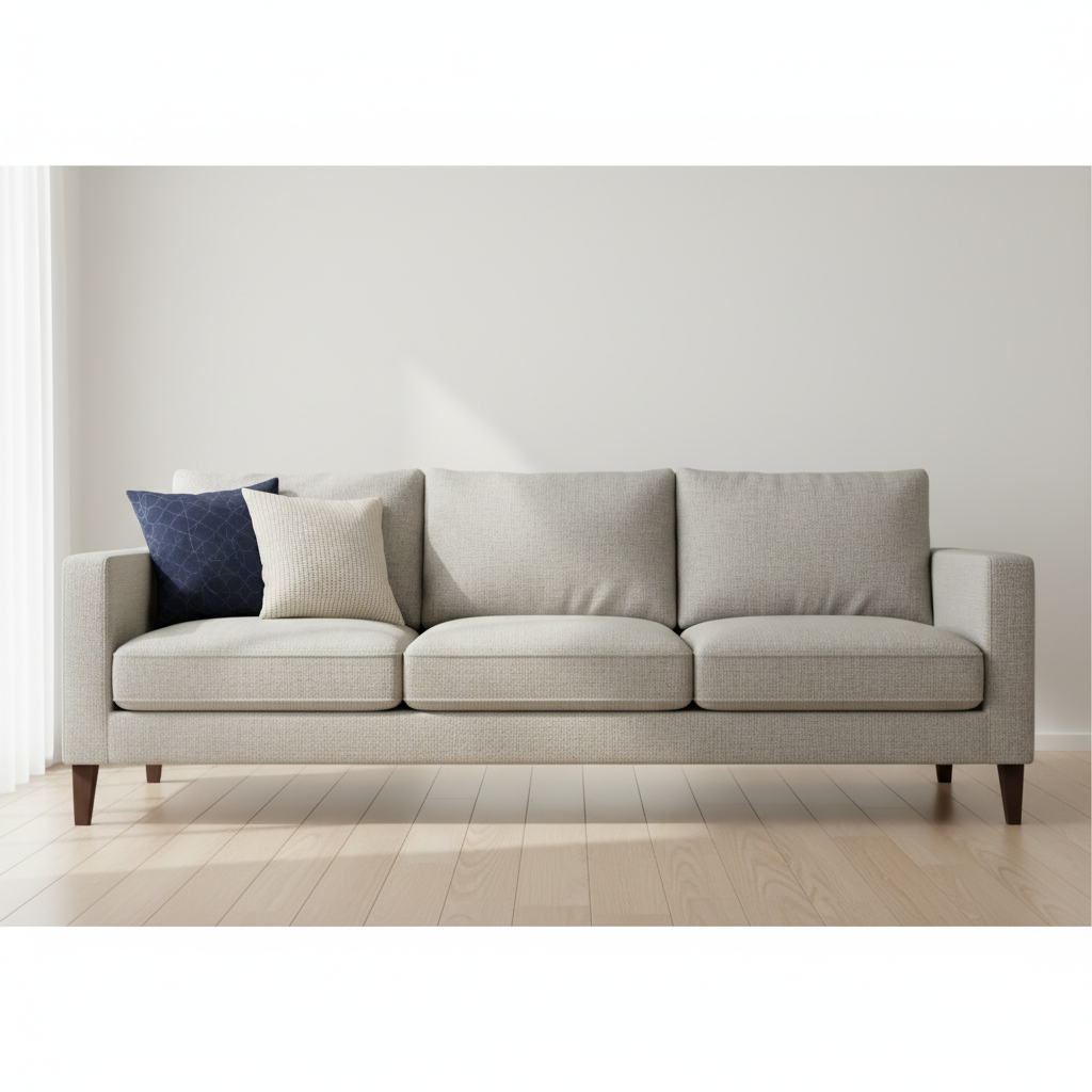 Big Stone Gap Mystic White Upholstered Sofa | Architectural Fabrics