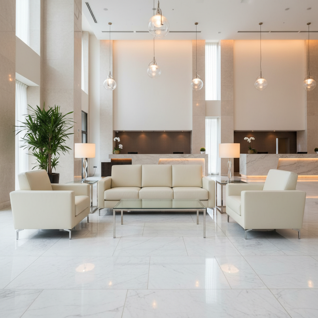 Big Stone Gap Off White Hotel Lobby Setting | Architectural Fabrics