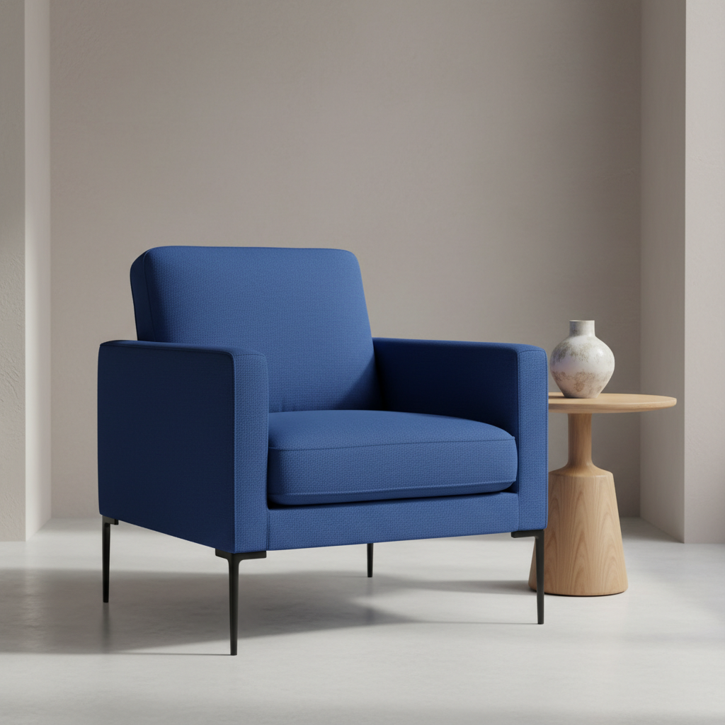 Big Stone Gap Regal Blue Upholstered Chair | Architectural Fabrics