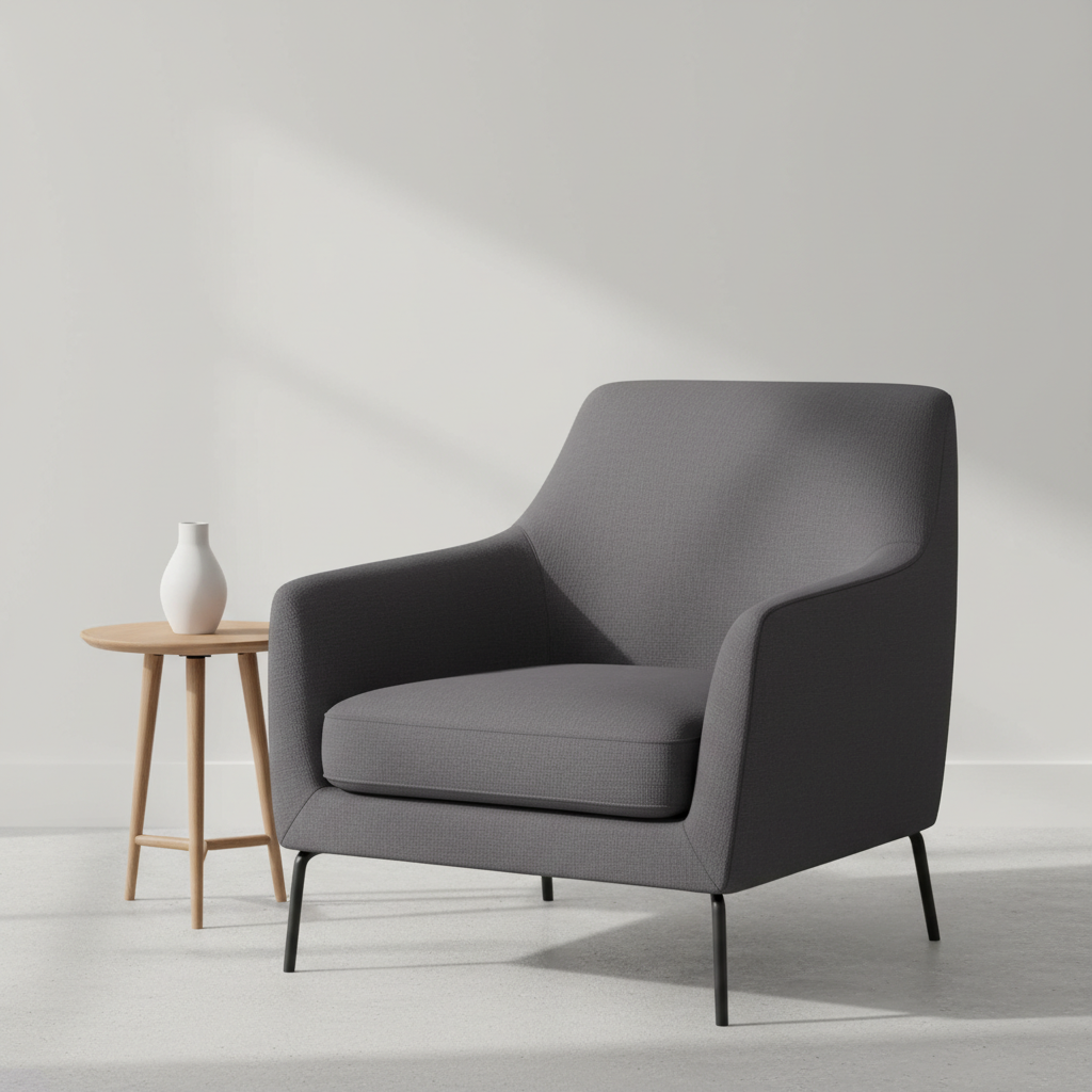 Bedford Carbon Upholstered Chair | Architectural Fabrics