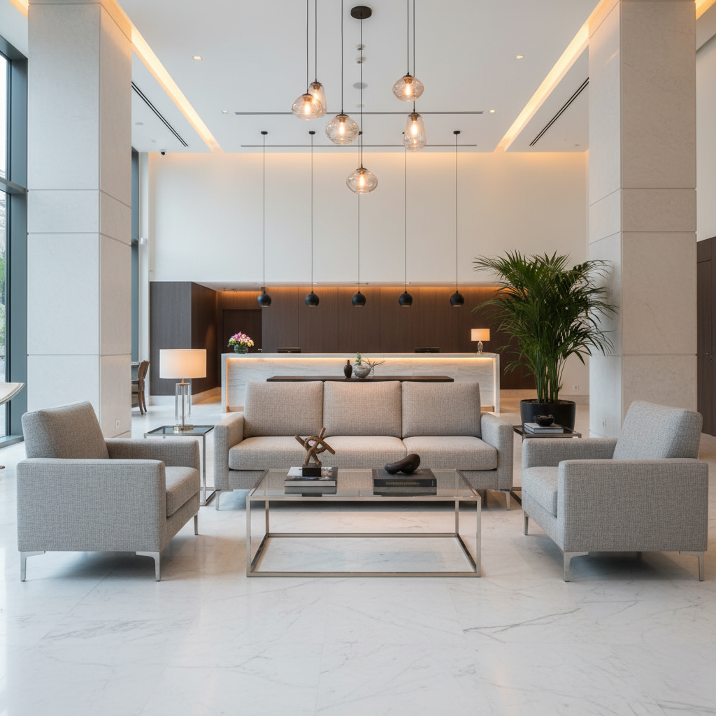 Bedford Ice Hotel Lobby Setting | Architectural Fabrics