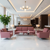 Bedford Raspberry Hotel Lobby Setting | Architectural Fabrics