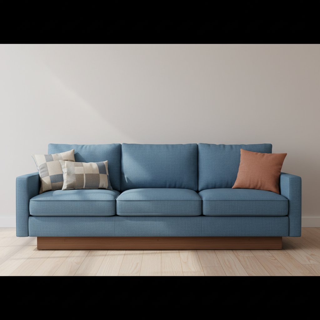 Bedford Turquoise Upholstered Sofa | Architectural Fabrics