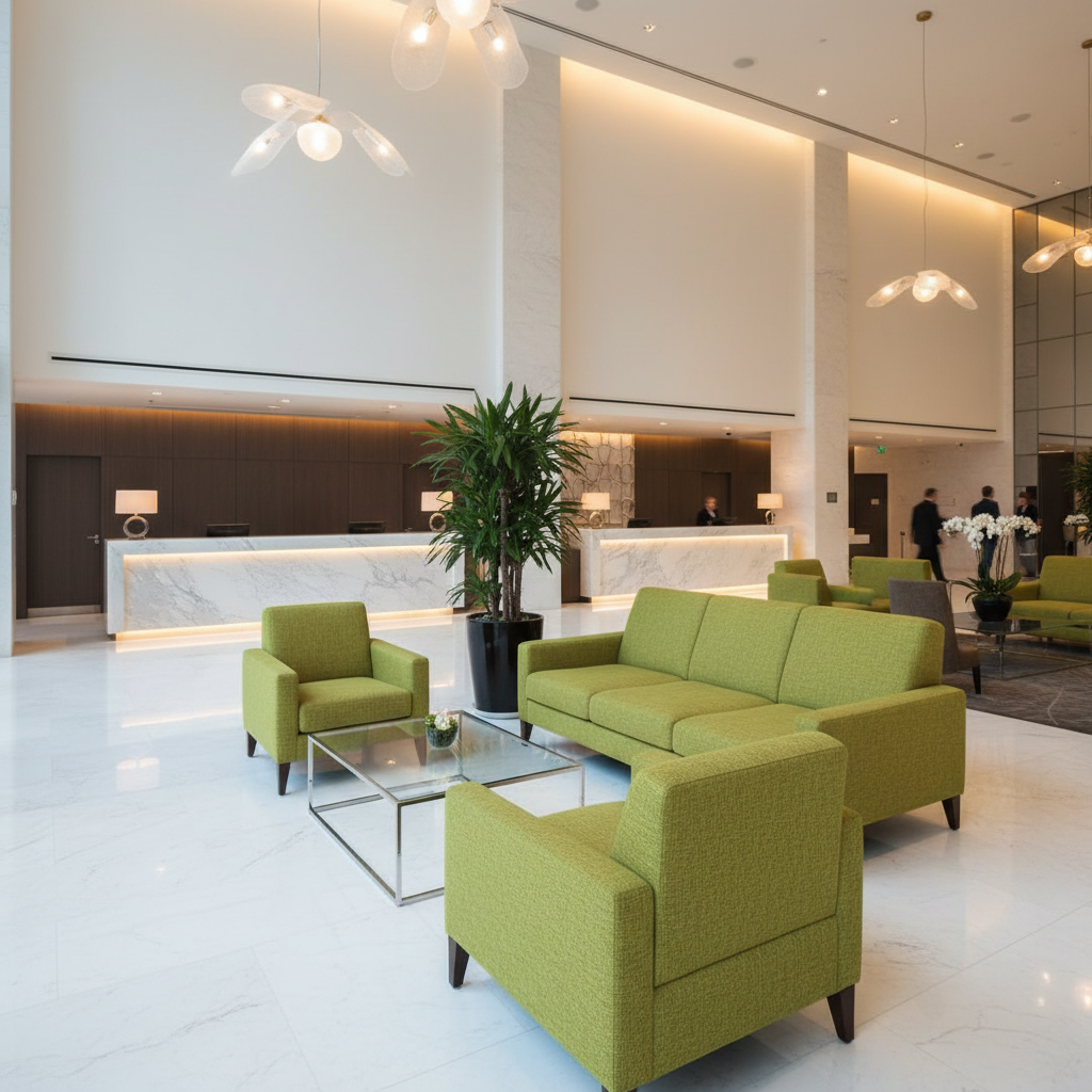 Bedford Zest Hotel Lobby Setting | Architectural Fabrics