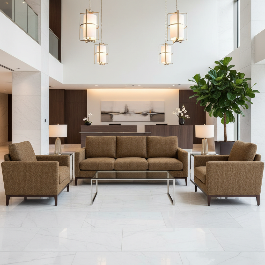 Rocky Mount Bronze Hotel Lobby Setting | Architectural Fabrics