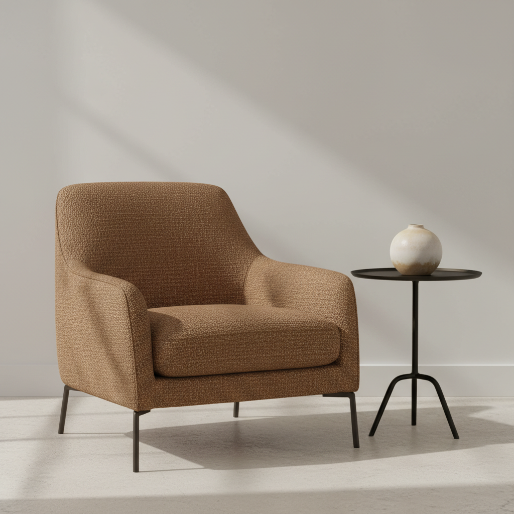 Rocky Mount Caramel Upholstered Chair | Architectural Fabrics
