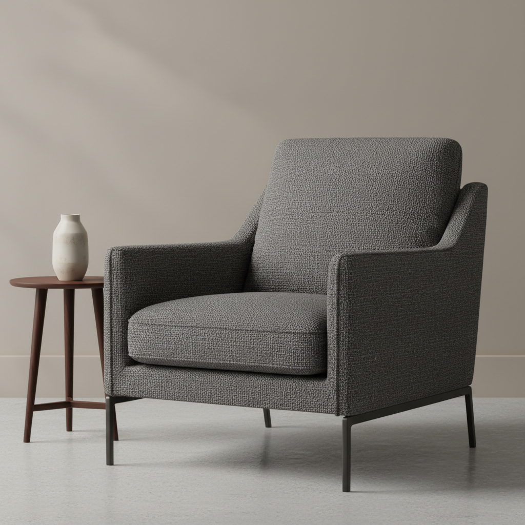 Rocky Mount Platinum Upholstered Chair | Architectural Fabrics