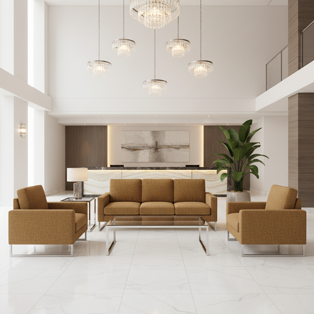 Rocky Mount Saffron Hotel Lobby Setting | Architectural Fabrics