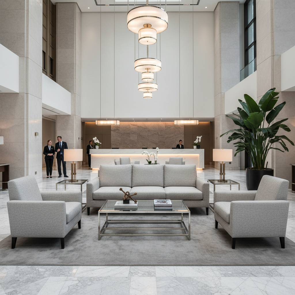 Richlands Oat Hotel Lobby Setting | Architectural Fabrics
