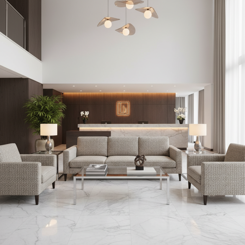 Monterey Mercury Hotel Lobby Setting | Architectural Fabrics