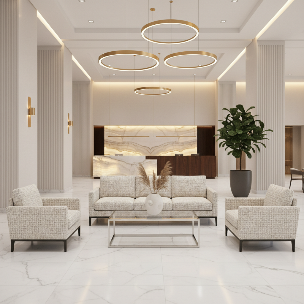 Monterey Natural Hotel Lobby Setting | Architectural Fabrics