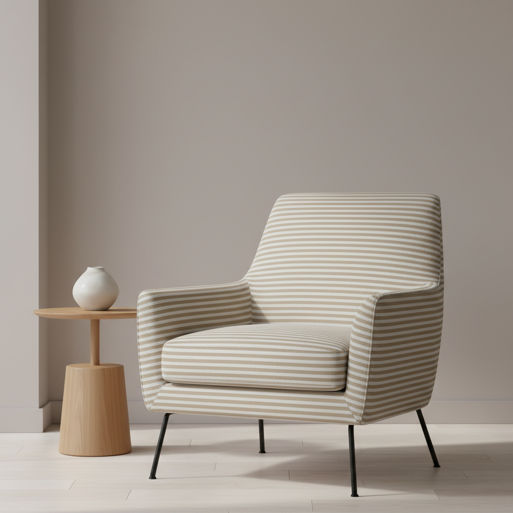 Lawrenceville Beige / Ivory Upholstered Chair | Architectural Fabrics